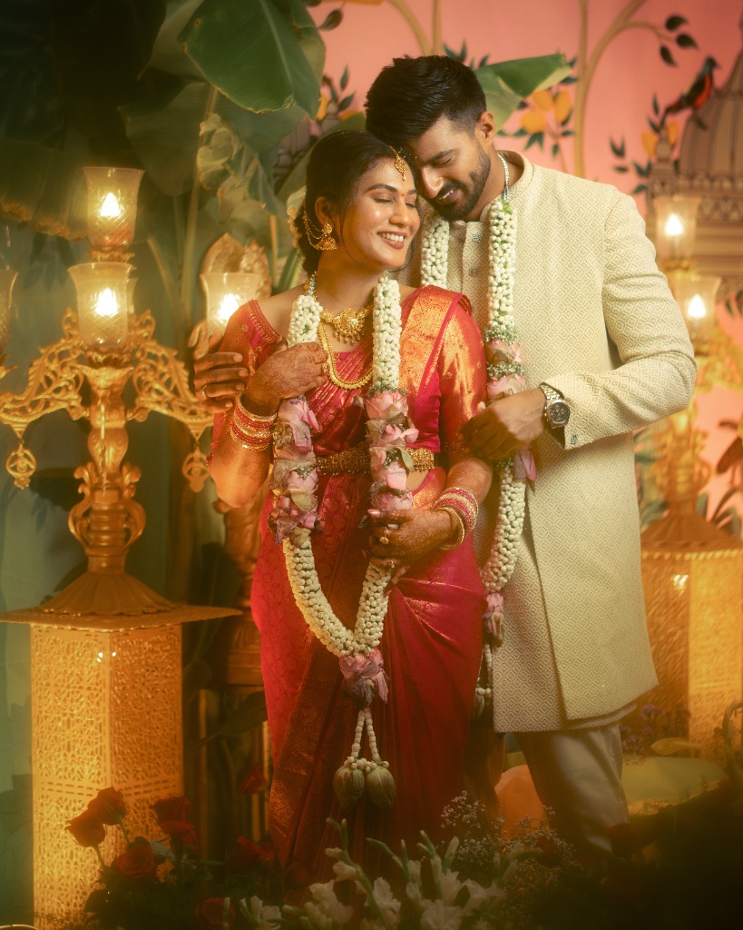 Traditional Indian wedding couple candid photography